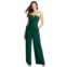 Dessy Collection strapless notch crepe jumpsuit with pockets