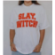 FRIDAY + SATURDAY slay witch t-shirt in white