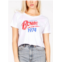 PRINCE PETER bowie world tour 74 crop tee in white
