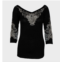 Vintage Collection womens nightingale knit top in black