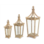 HouzBling lantern (set of 3) 20.5h, 29.5h, 39.75h wood/glass