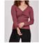 Another Love leighton long sleeve top in cranberry