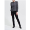 Joseph Ribkoff boucle jacket with roped shoulders in black/grey