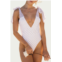 SOAH sienna printed lace one-piece swimsuit in white/gold