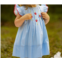 The Yellow Lamb kids berry patch - perrin pleat dress in baby blue