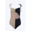 Aniela Parys marina cutout two-tone one piece swimsuit in stone/black