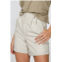 DEADWOOD suzy leather shorts in off-white