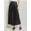Misook pleated vegan leather maxi skirt