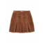 Tractr girls pleated corduroy skirt in brown