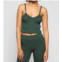 THE RANGE blended knit corset tank in emerald