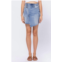 HIDDEN peyton high rise slanted mini skirt in medium wash