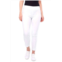 Up! solid slim ankle pant in white