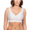 Parfait adriana banded stretch lace wireless bralette in pearl white
