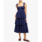WE WORE WHAT corset maxi dress in navy