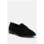 Rag & Co zofia black suede penny loafers
