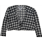 T2love girls houndstooth cardigan in black & white