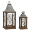 HouzBling lantern (set of 2) 22h, 33.5h wood/metal