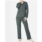 Mood Pajamas ultra soft notch collar pajama set in fern