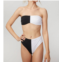AllSisters clio bikini top in black/white