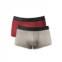 Papi mens 2-pack brazilian trunk underwear in chiseled stone/beet red