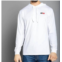 KIMES mens ninja hooded long sleeve tech t-shirt in white