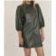 DOLCE CABO vegan leather tunic dress in army