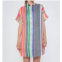 Vilagallo harper stripe linen dress in stripe multicolor
