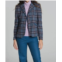 Bariloche rose plaid wool jacket in blue/pink plaid