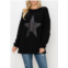 Joh finola pointe knit star top in black
