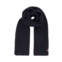 Bickley + Mitchell bi-color cable knit scarf in navy twist