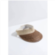 LUSANA baha visor in off white + brown