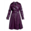 AS by DF womens darcy recycled leather trench coat in plum wine