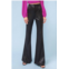 FLYING TOMATO faux leather pant in black