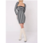 ANOTHER GIRL monochrome illusion heart shrug dress set in black/white