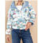 TCEC white/blue floral puffer