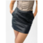 OLIVACEOUS vegan leather mini skirt in black