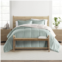 Ienjoy reversible comforter set in eucalyptus and natural tones