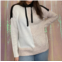Dex color block hooded sweater in cream/black