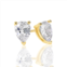 Suzy Levian yellow sterling silver pear shape cubic zirconia studs