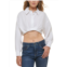 DKNY Jeans womens blouson cropped blouse