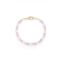 Classicharms pink shell pearl necklace with gem-encrusted carabiner lock