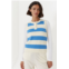Chinti & Parker UK blue wool-cashmere striped tank