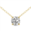 Lab Grown Diamonds lab grown 1/2 carat floating round diamond solitaire pendant in 14k yellow gold (f-g color, vvs1-vvs2 clarity)