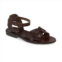 Jerusalem Sandals womens chloe leather adjustable sandal in brown