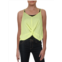 Lush womens knot front sheer tank top