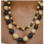 Tagua Jewelry coquito necklace in black/beige