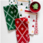 Viva by VIETRI bohemian linens holiday green napkins - set of 4