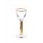 Classic Touch Decor set of 6 stemmed liquor glasses with gold stem and rim