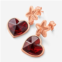 Baccarat vermeil, red crystal heart and star drop earrings 2813115