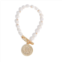 Joey Baby 18k gold plated freshwater pearls with a coin pendant - giorgia pearl bracelet - size l